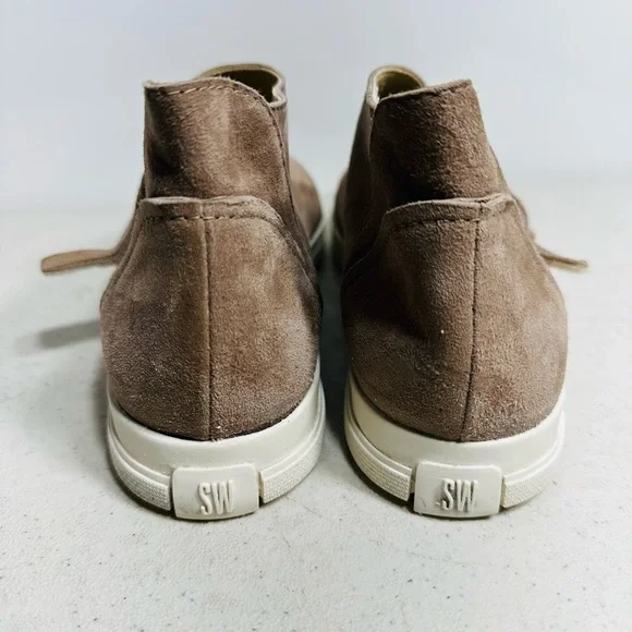 Stuart Weitzman Suede Leather Slip On Strap High Sneaker Size 6 - Picture 5 of 8